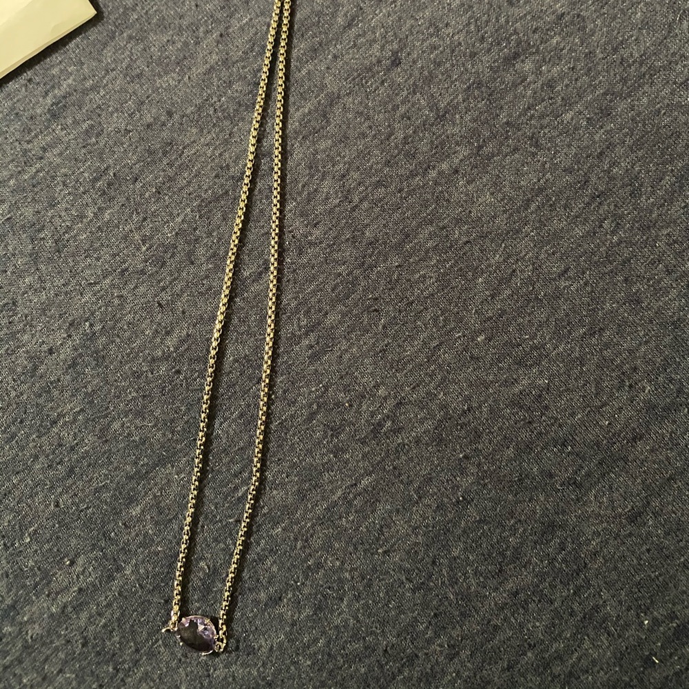 Melania Clara Helena necklace with lilac stone and silver